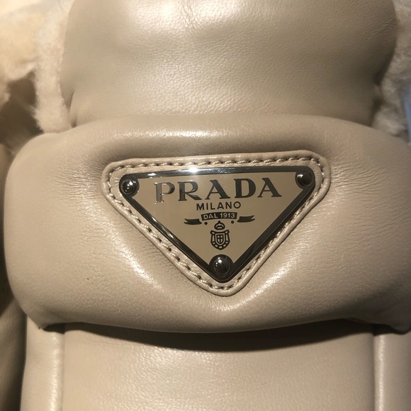 Prada Size 36 Nappa Leather Shearling Mules Rare !!! Extra-light Authentic - Picture 14 of 16